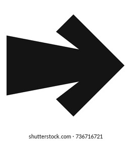 Arrow icon in black. Simple illustration of arrow icon vector isolated on white background