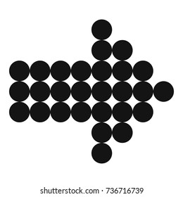 Arrow icon in black. Simple illustration of arrow icon vector isolated on white background