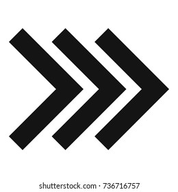Arrow icon in black. Simple illustration of arrow icon vector isolated on white background