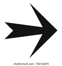 Arrow icon in black. Simple illustration of arrow icon vector isolated on white background