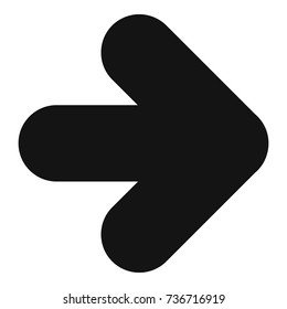 Arrow icon in black. Simple illustration of arrow icon vector isolated on white background