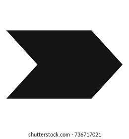 Arrow icon in black. Simple illustration of arrow icon vector isolated on white background