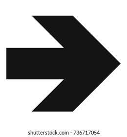 Arrow icon in black. Simple illustration of arrow icon vector isolated on white background