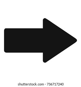 Arrow icon in black. Simple illustration of arrow icon vector isolated on white background