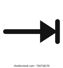 Arrow icon in black. Simple illustration of arrow icon vector isolated on white background