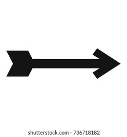 Arrow icon in black. Simple illustration of arrow icon vector isolated on white background
