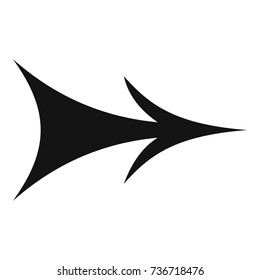 Arrow icon in black. Simple illustration of arrow icon vector isolated on white background
