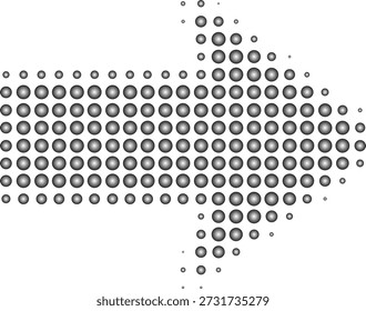 Arrow. Arrow icon. Black vector arrow icons. Cursor. Arrows sign. Modern Simple Arrows. Arrow Icon halftone made of dots on white background. Transparent background
