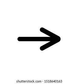 Arrow Icon. Black vector illustration for web and white background