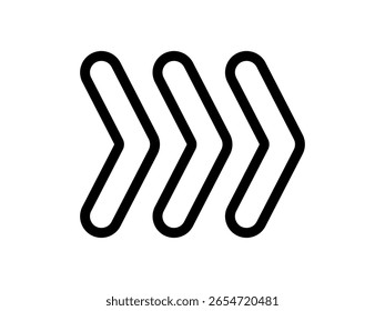 Arrow icon. Black vector illustration.