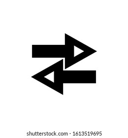arrow icon black and white