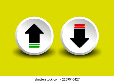 arrow icon with black and white circle