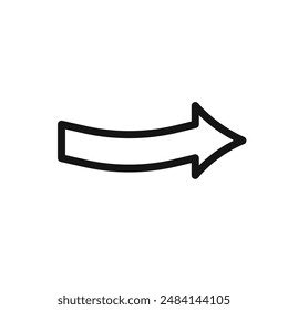 Arrow icon black and white vector sign