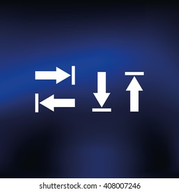Arrow icon, arrow buttons. Arrows up, down, left and right.