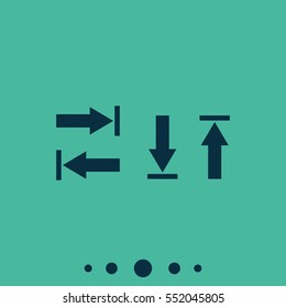 Arrow icon, arrow buttons. Arrows up, down, left and right.