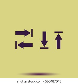 Arrow icon, arrow buttons. Arrows up, down, left and right.