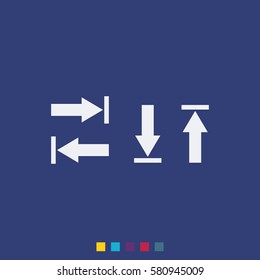Arrow icon, arrow buttons. Arrows up, down, left and right.