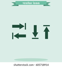 Arrow icon, arrow buttons. Arrows up, down, left and right.