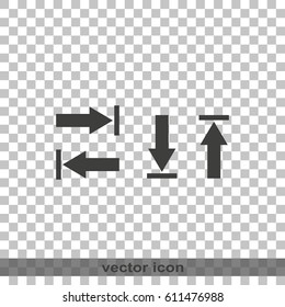 Arrow icon, arrow buttons. Arrows up, down, left and right.