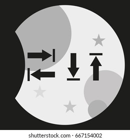 Arrow icon, arrow buttons. Arrows up, down, left and right.