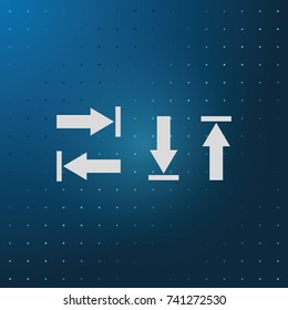 Arrow icon, arrow buttons. Arrows up, down, left and right.