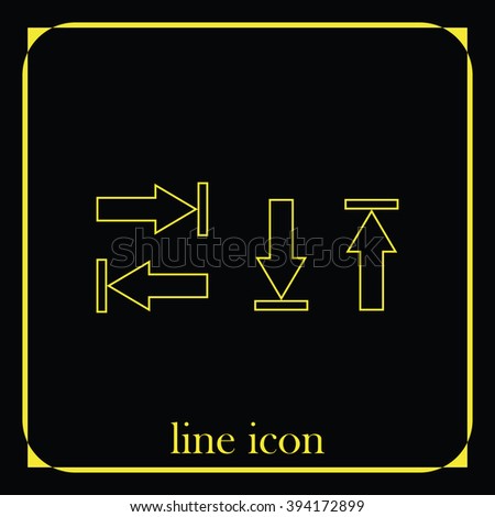 Arrow icon, arrow buttons. Arrows up, down, left and right.