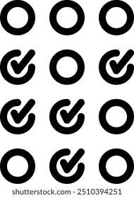 Arrow icon,  check box, diagram, target, circle, element,