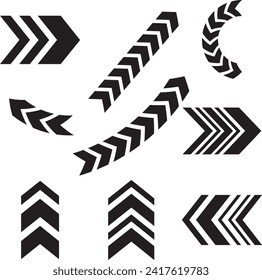 Arrow icon chevron doodle black line graphic design app set, collocetion
