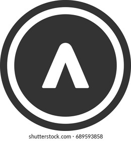 Arrow up icon , circle sign design 
