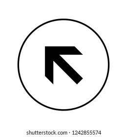 Arrow icon in circle. Vector Illustration