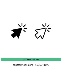 arrow icon click cursor symbol design element eps10