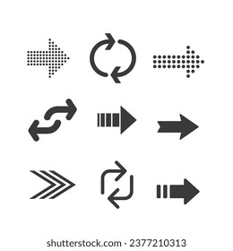 Arrow icon collection. Arrows simple flat icons.