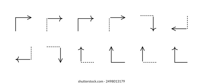 Arrow icon collection. Arrows symbol, direction, navigation, way-finding, forward and more. Editable stroke. Pixel Perfect. Grid base 32 x 32.