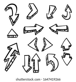  Icono de flecha. Colección de flechas de concepto para diseño web, aplicaciones móviles, interfaz y más.... Gran conjunto de flechas planas vectoriales
