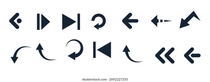 Pfeilsymbol Kollektion Design. Vektor