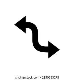Pfeilsymbol. Eine Sammlung verschiedener Pfeile. Schwarzer Vektorpfeil — Vektorgrafik
