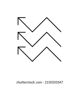 Pfeilsymbol. Eine Sammlung verschiedener Pfeile. Schwarzer Vektorpfeil — Vektorgrafik