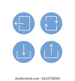 Arrow icon collection. Editable stroke. Vector illustration