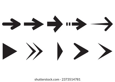  Arrow icon collection. Arrow flat style isolated, stock