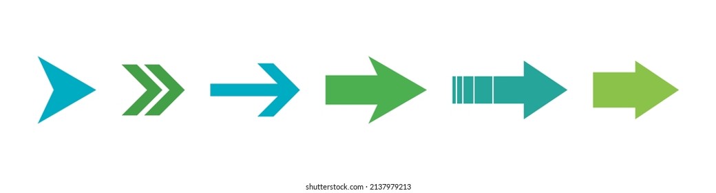 Arrow icon collection. Arrow icons set. Simple arrow, cursor elements. Stock vector design