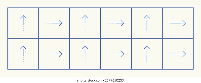 Coleção de ícones de seta. Setas de interface, direção, navegação, direção diferente, anterior, para baixo, para frente, para cima e muito mais. Traçado editável.