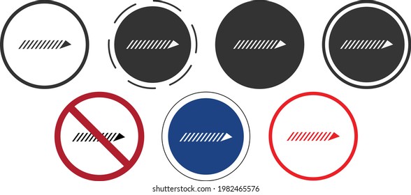 Arrow icon collection. Set different arrows or web design. Arrow flat style isolated on white background - stock vector.
