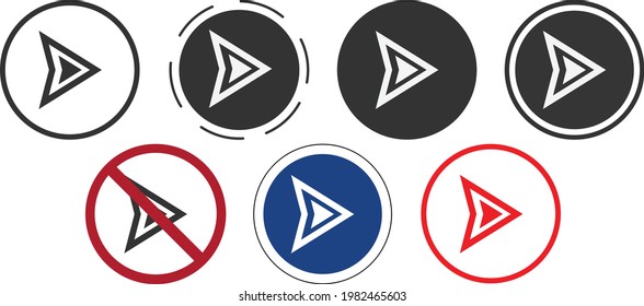 Arrow icon collection. Set different arrows or web design. Arrow flat style isolated on white background - stock vector.
