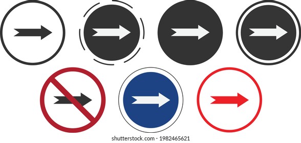 Arrow icon collection. Set different arrows or web design. Arrow flat style isolated on white background - stock vector.
