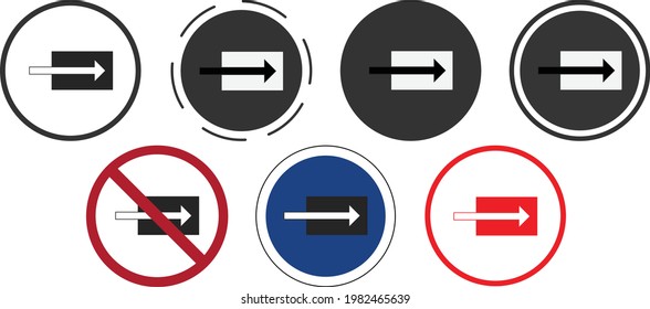 Colección de iconos de flecha. Establece flechas o diseño web diferentes. Estilo plano de flecha aislado en fondo blanco - vector de stock.
