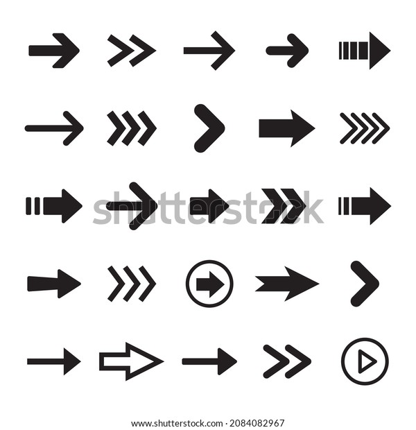 Arrow Icon Collection Set Different Arrows Stock Vector (Royalty Free ...