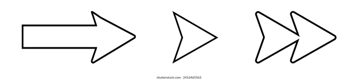 Arrow icon collection. Set of vector arrows. vector illustration. eps file 37.