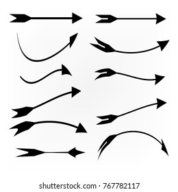 arrow icon collection set vector isolated