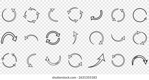Colección de icono de flecha. Variedad de diferentes flechas Símbolo Vectores simples.