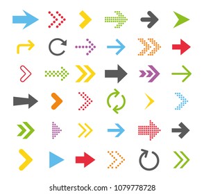 Arrow icon collection. Vector illustration